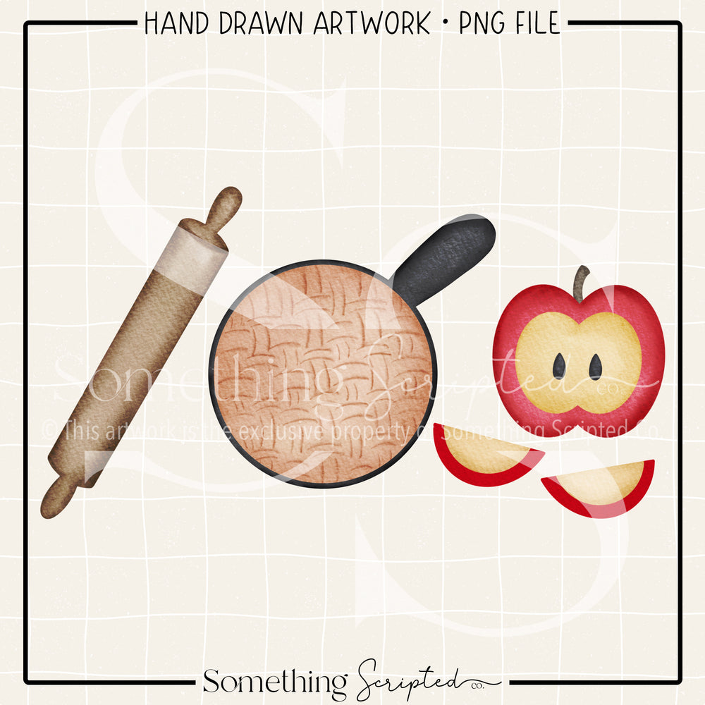 Apple Pie Trio PNG