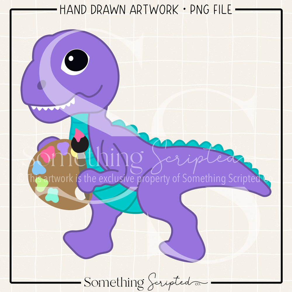 Art Dinosaur Purple PNG