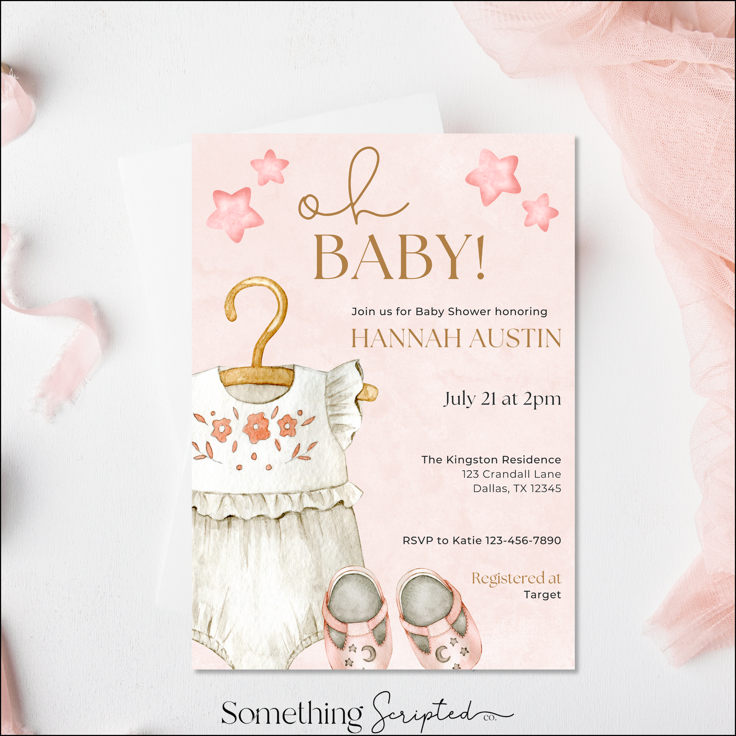 Oh Baby Girl Invitation Template