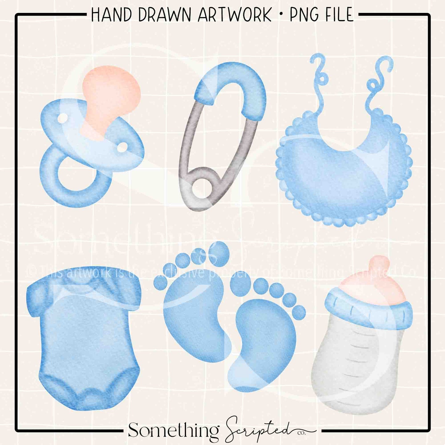 Baby Things Blue PNG