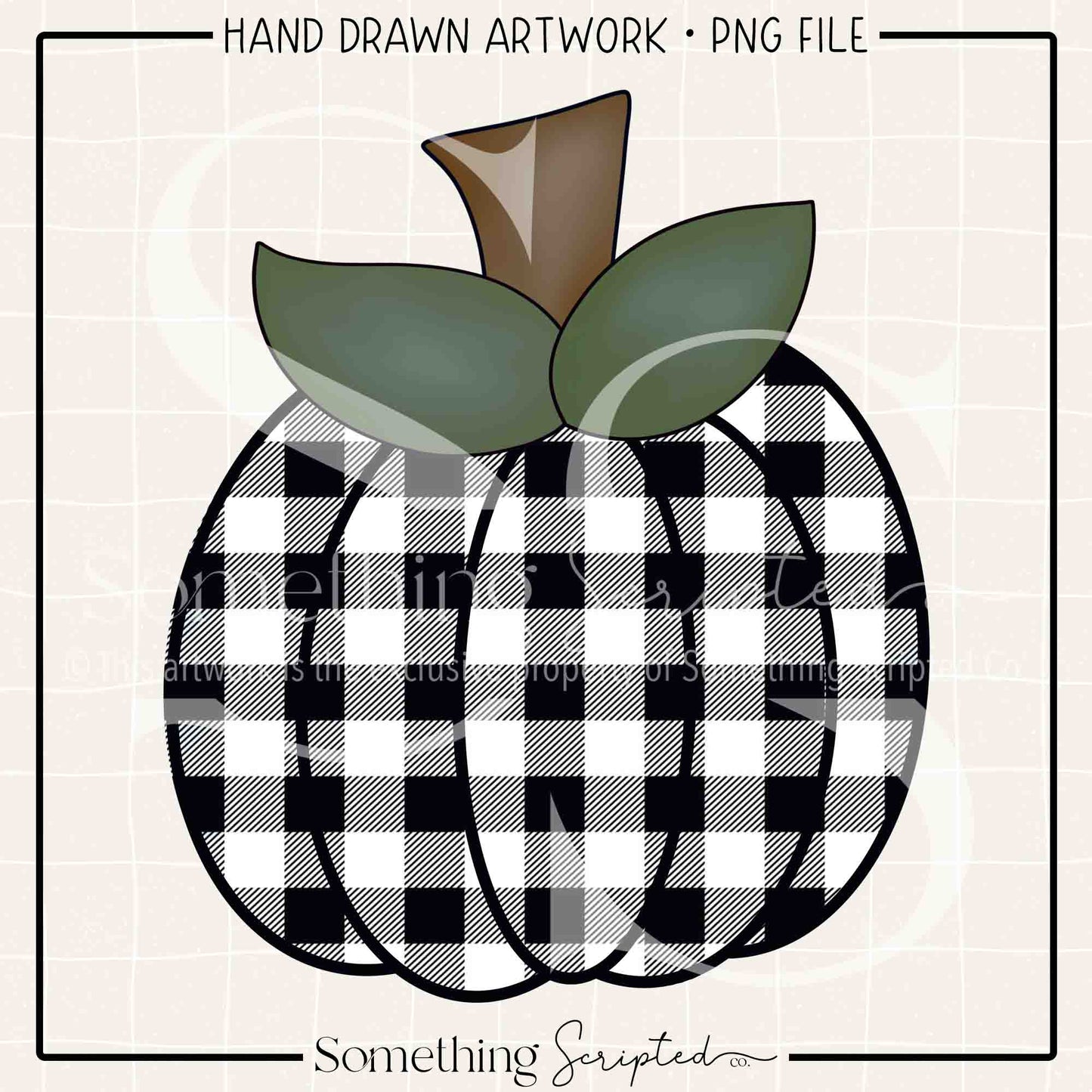 Buffalo Plaid Pumpkin PNG