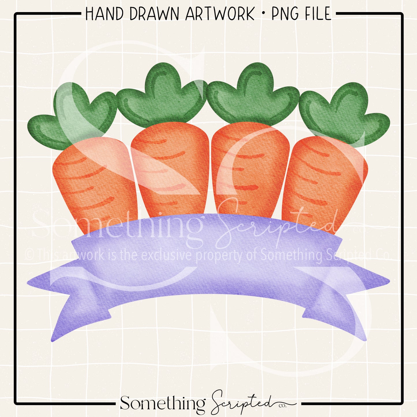 Carrots Lilac Curved Banner PNG