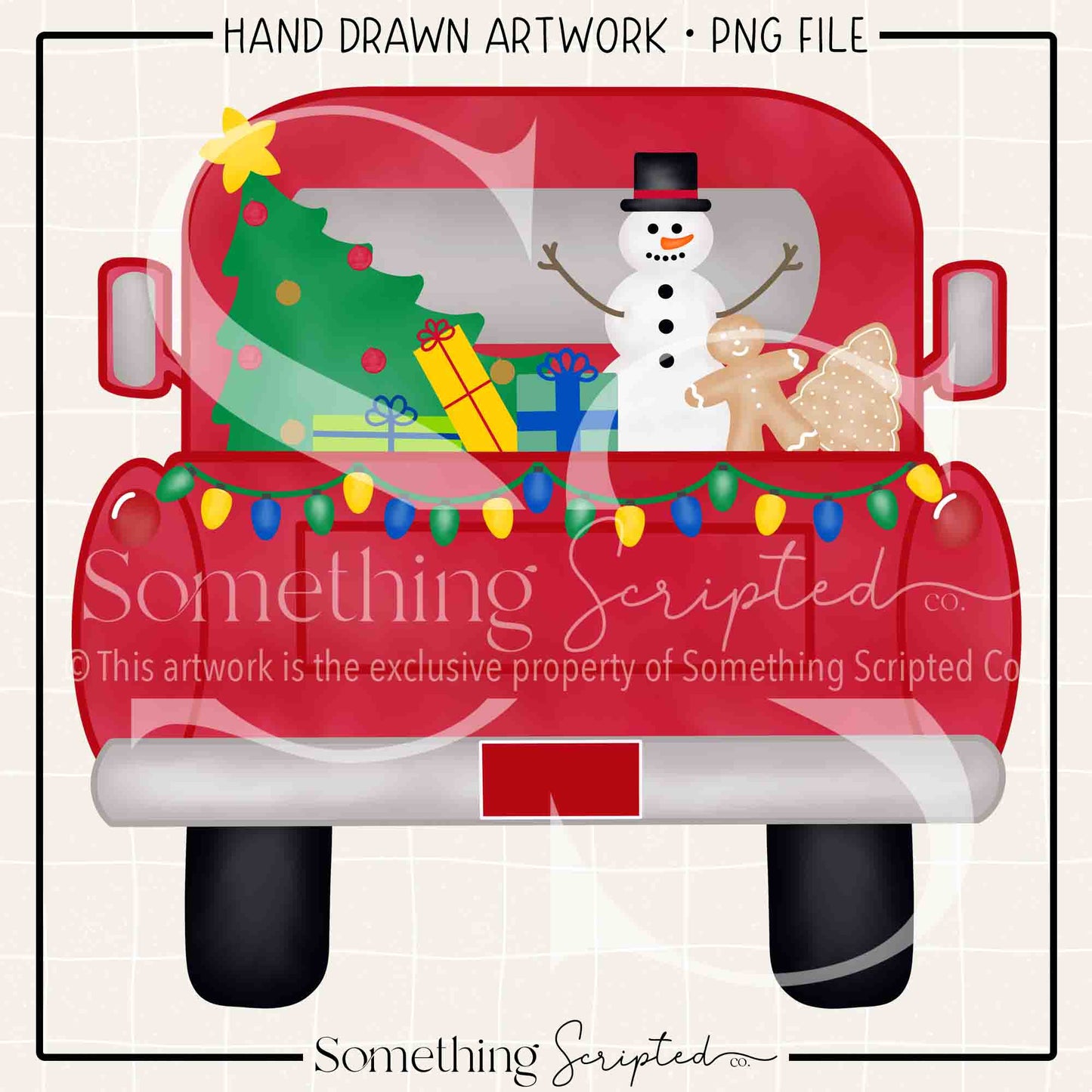 Christmas Things Truck PNG