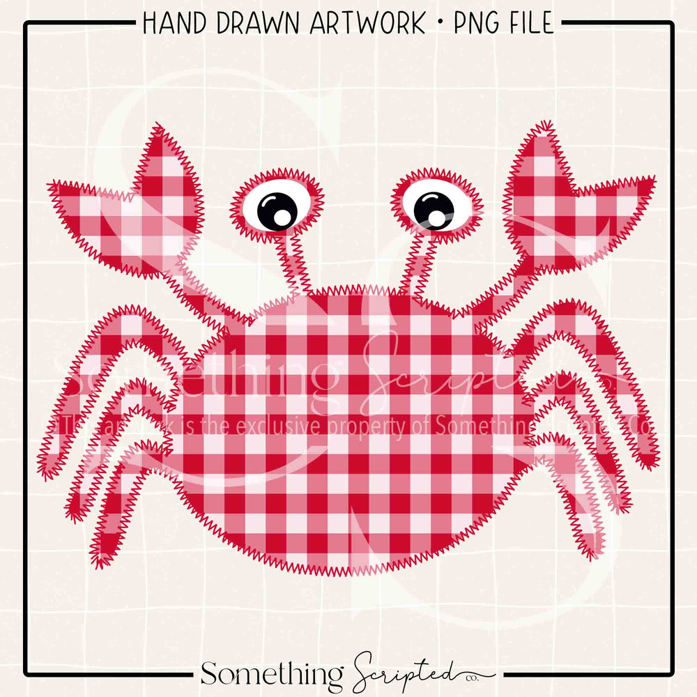 Crab Faux Applique PNG