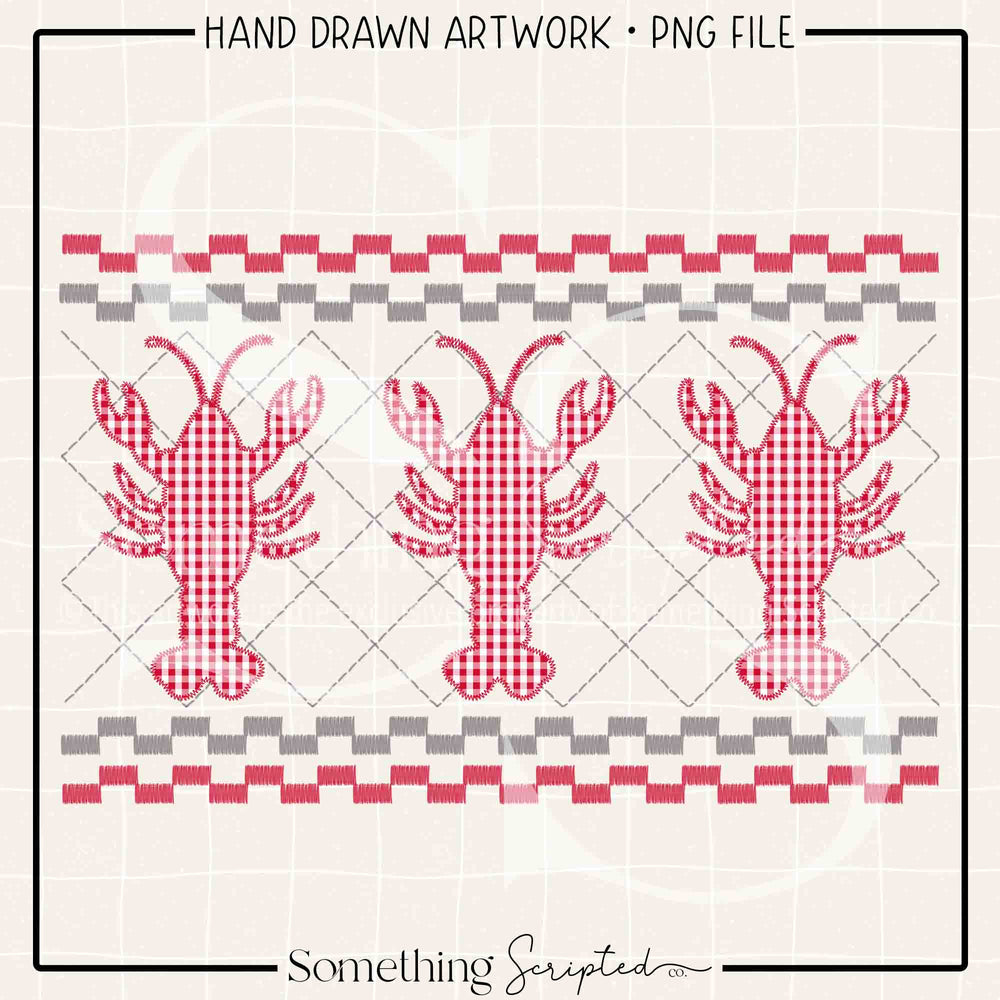 Crawfish Faux Smock Grey PNG