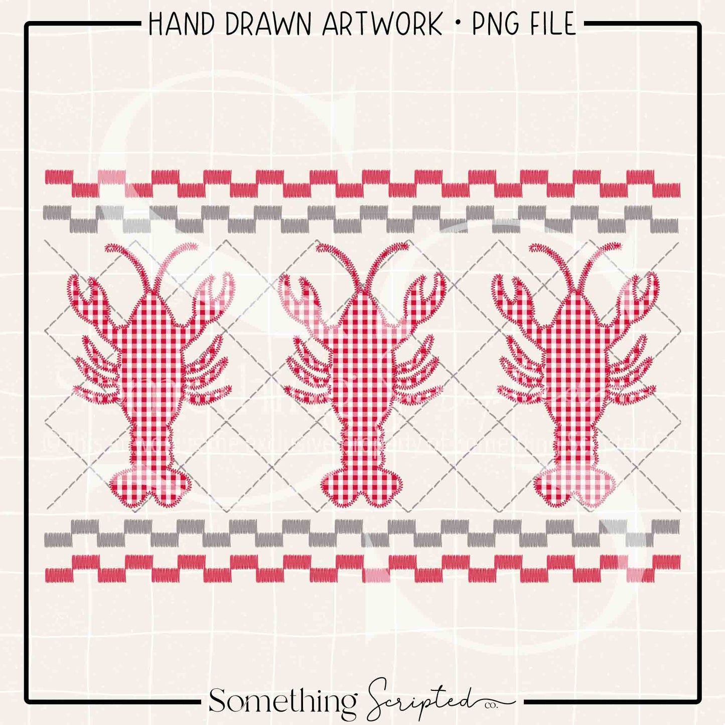 Crawfish Faux Smock Grey PNG