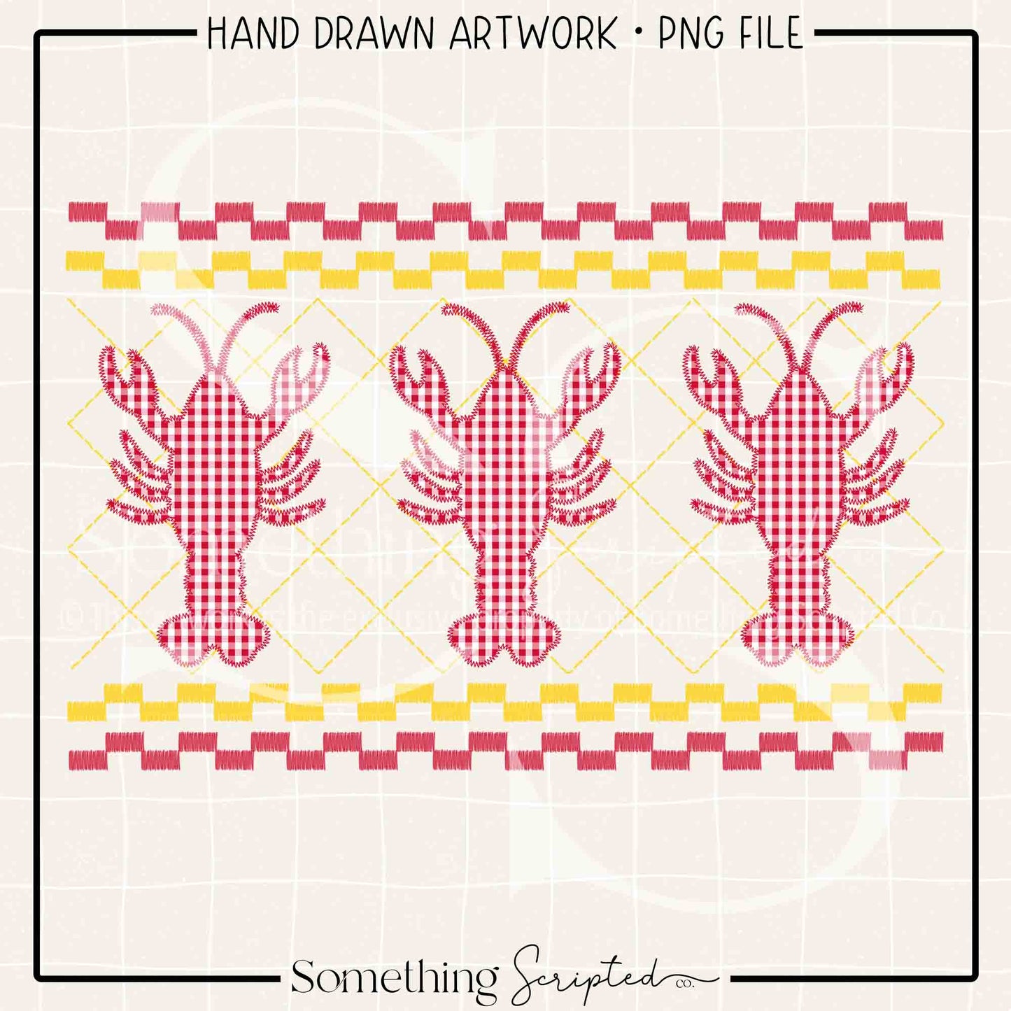 Crawfish Faux Smock Yellow PNG