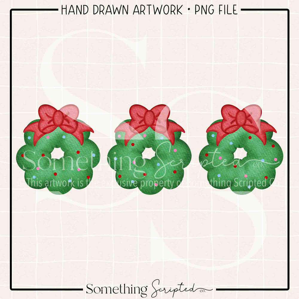 Cute Wreath Trio PNG