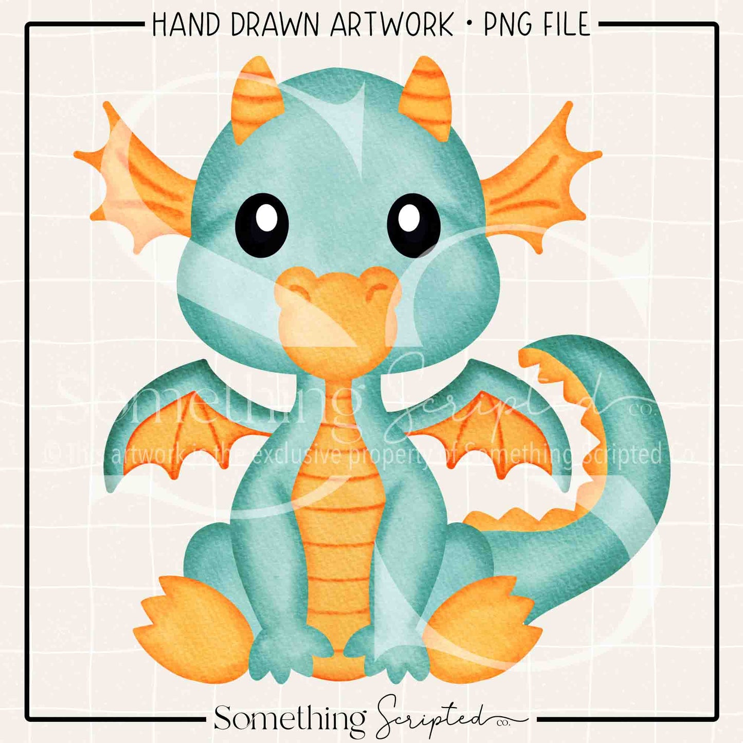 Cute Dragon Orange PNG