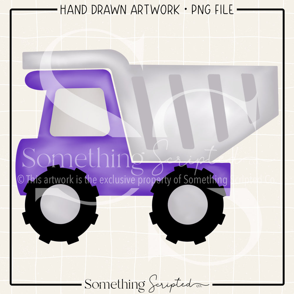 Purple Dump Truck PNG