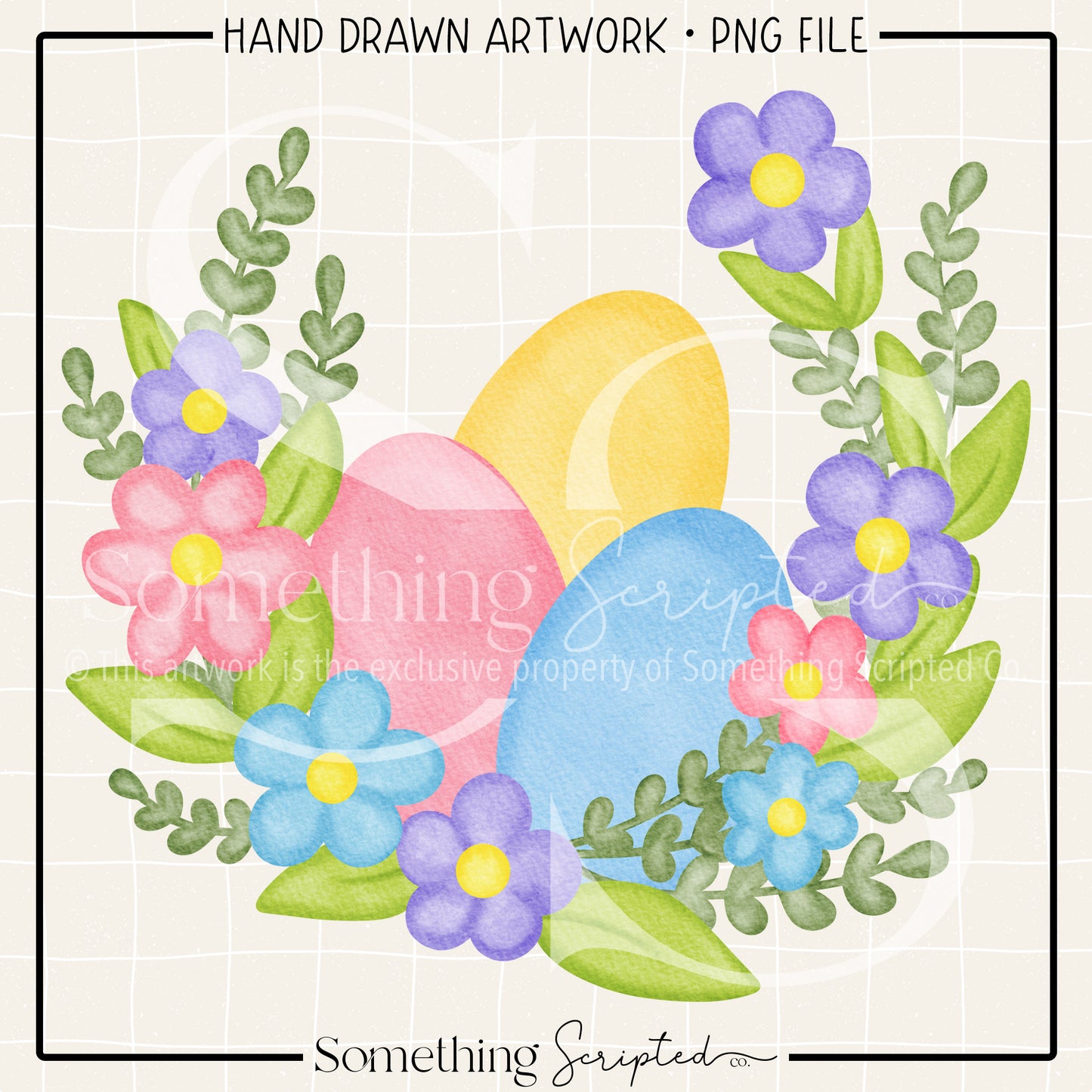 Easter Egg Flowers PNG