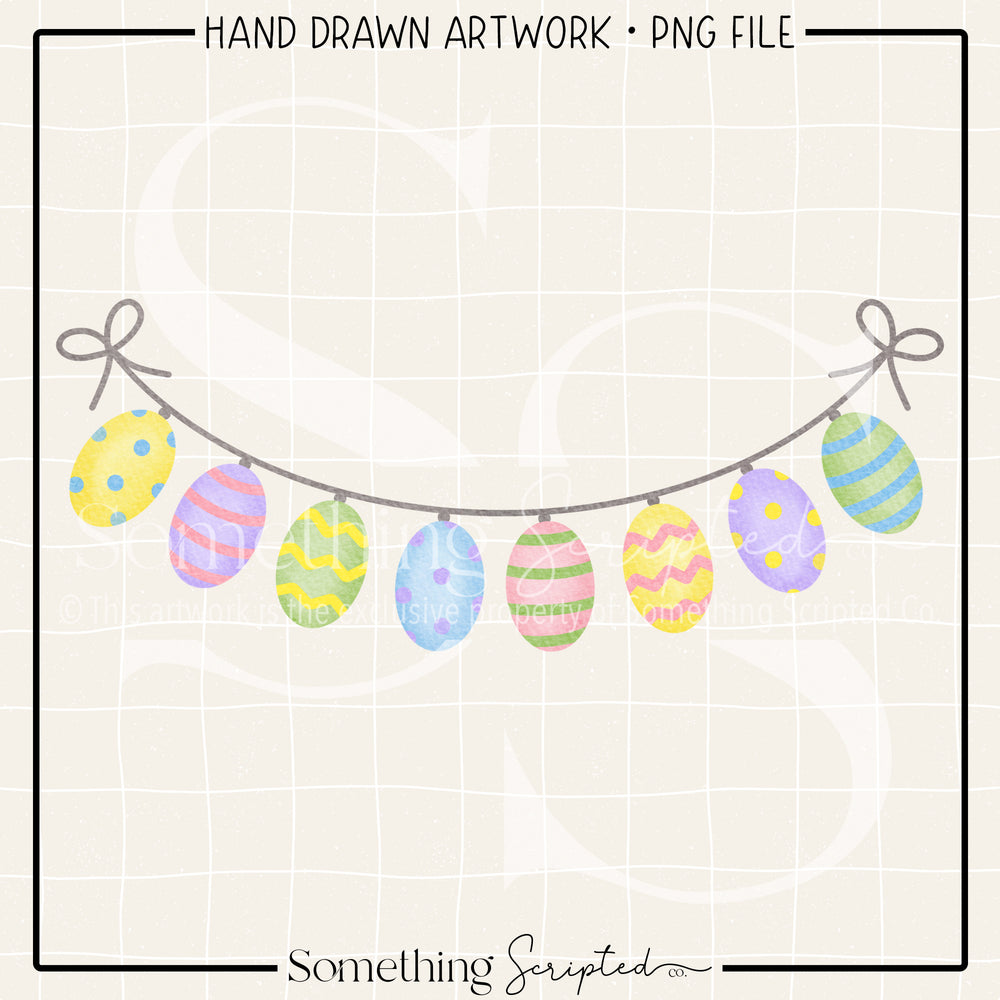 Easter Egg Garland PNG