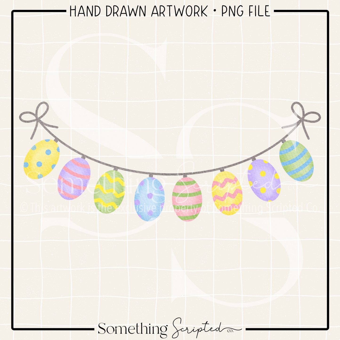 Easter Egg Garland PNG