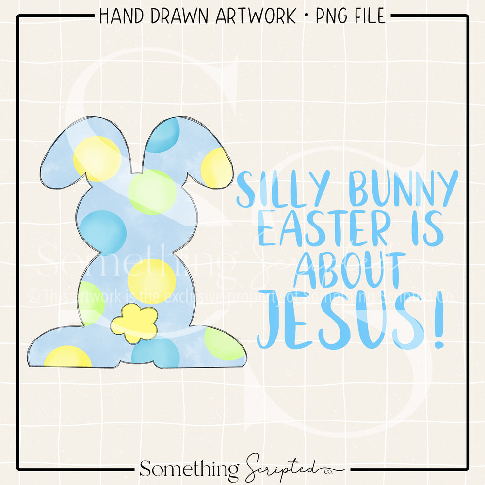 Easter Is For Jesus Blue PNG