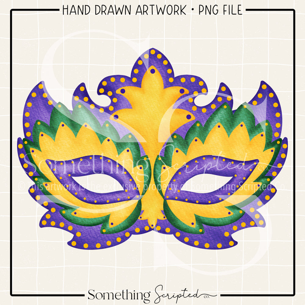 Fancy Mardi Gras Mask PNG