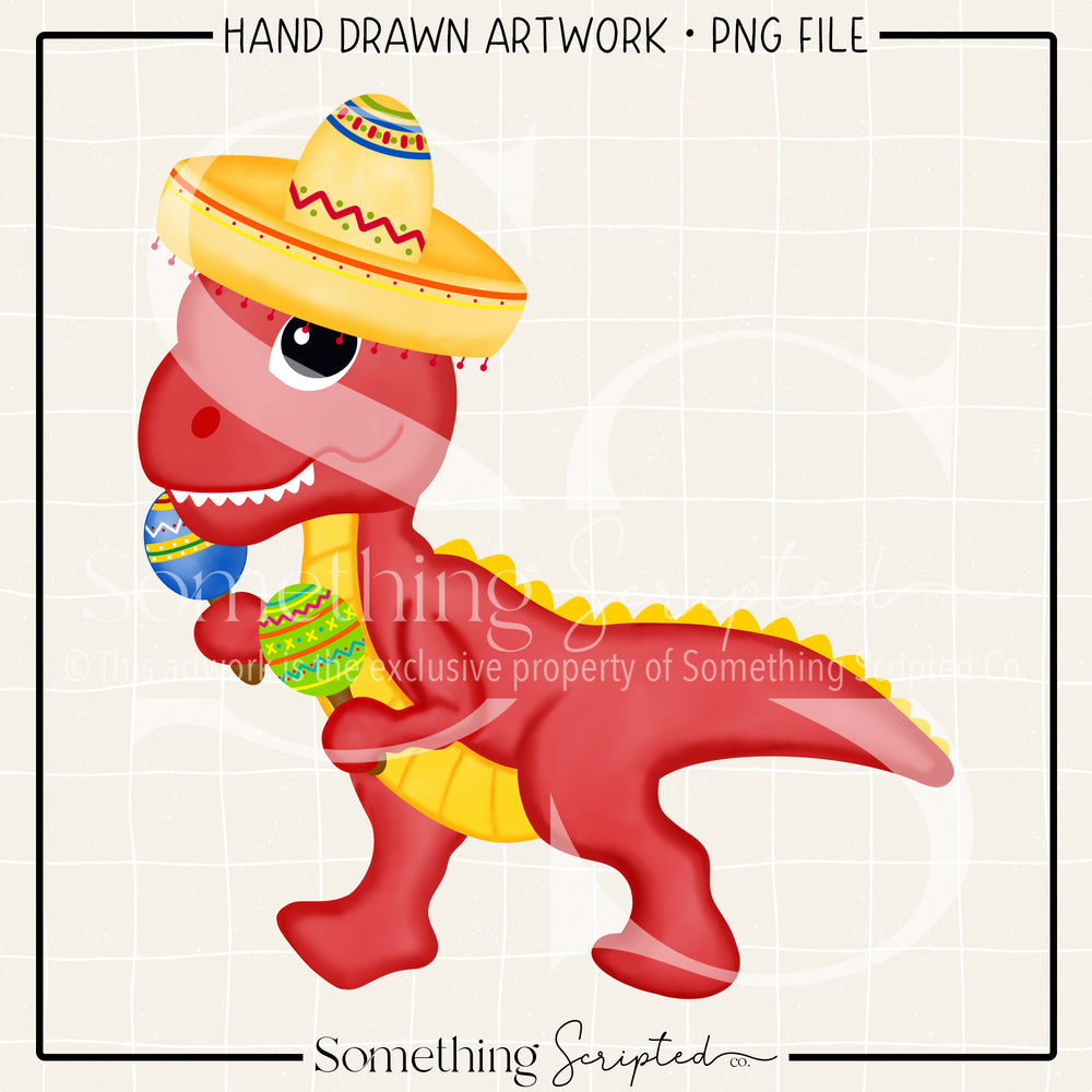 Fiesta Red Dinosaur PNG