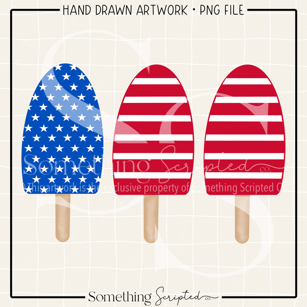 Flag Popsicle Trio PNG