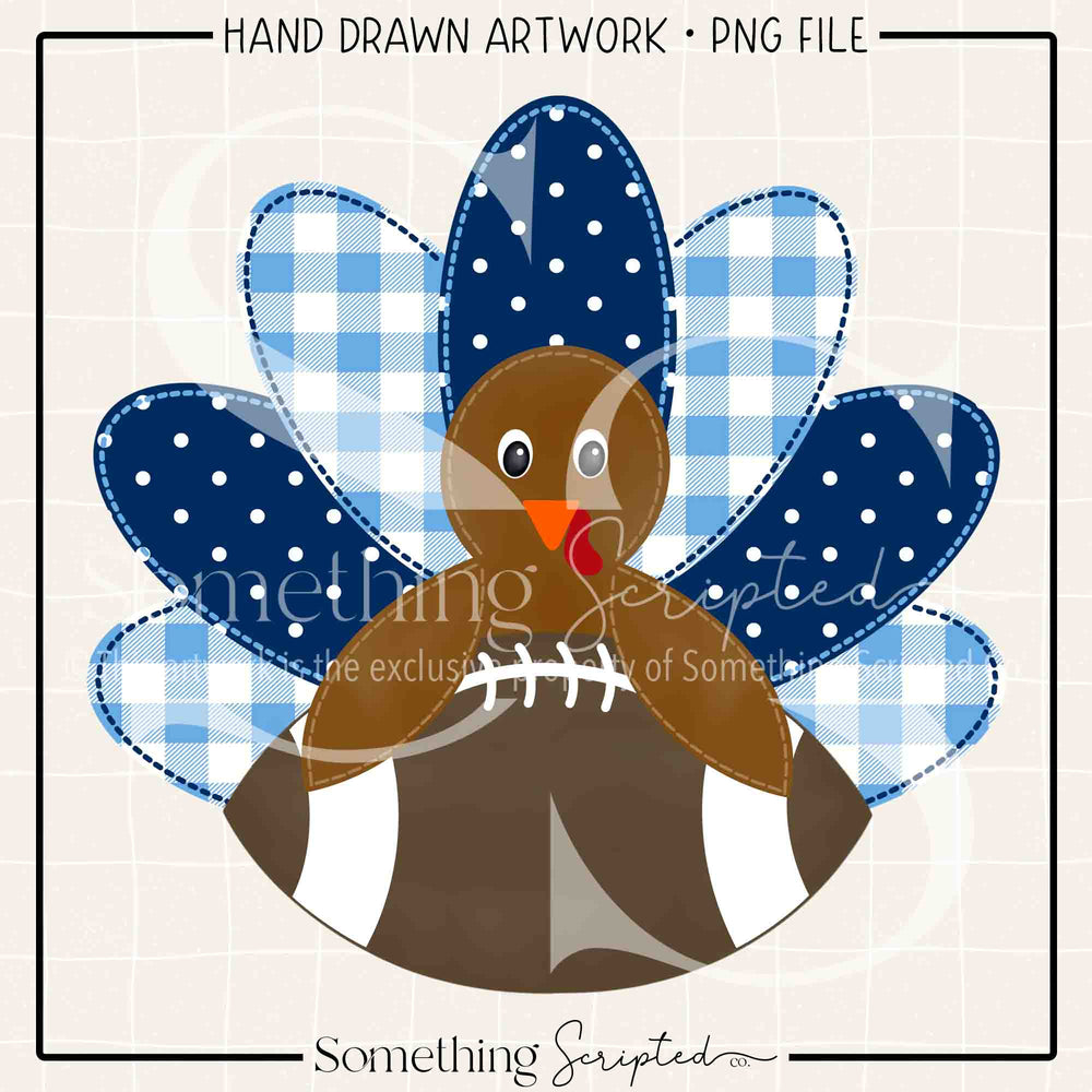 Football Turkey Navy Light Blue PNG