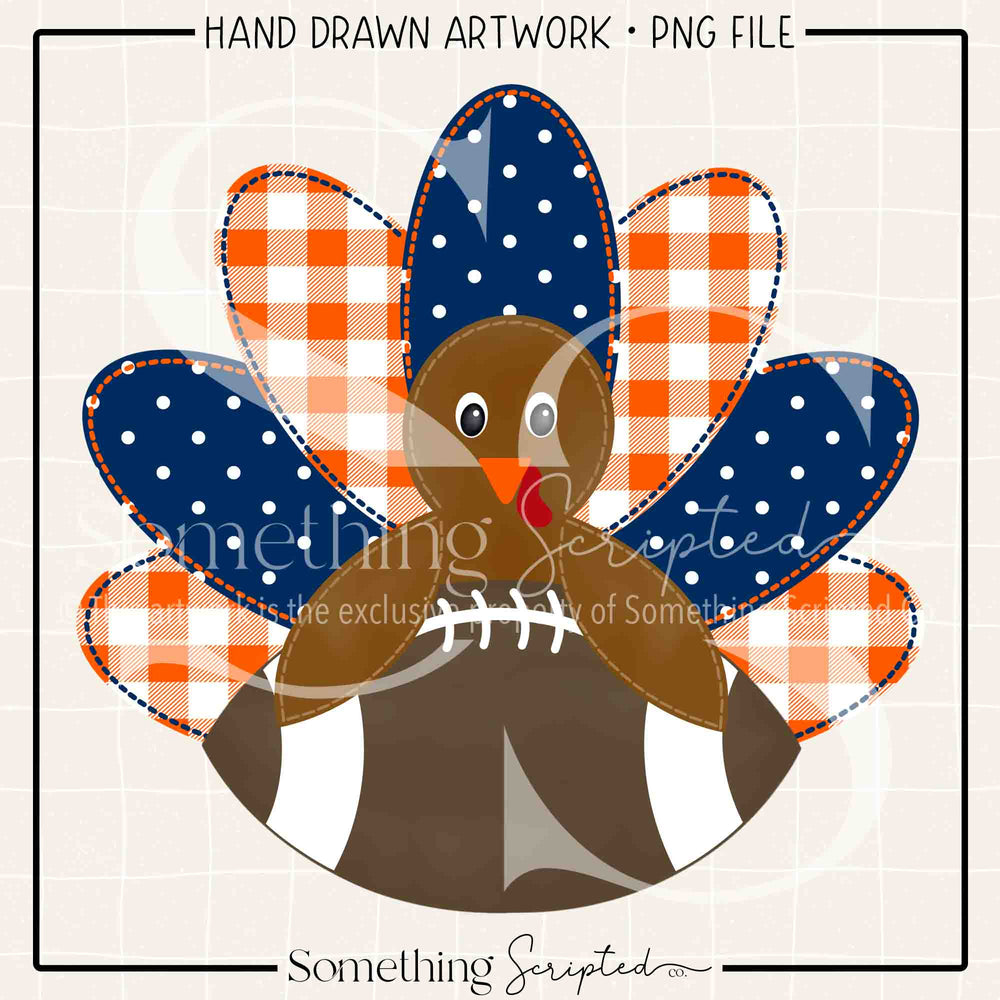 Football Turkey Navy Orange PNG