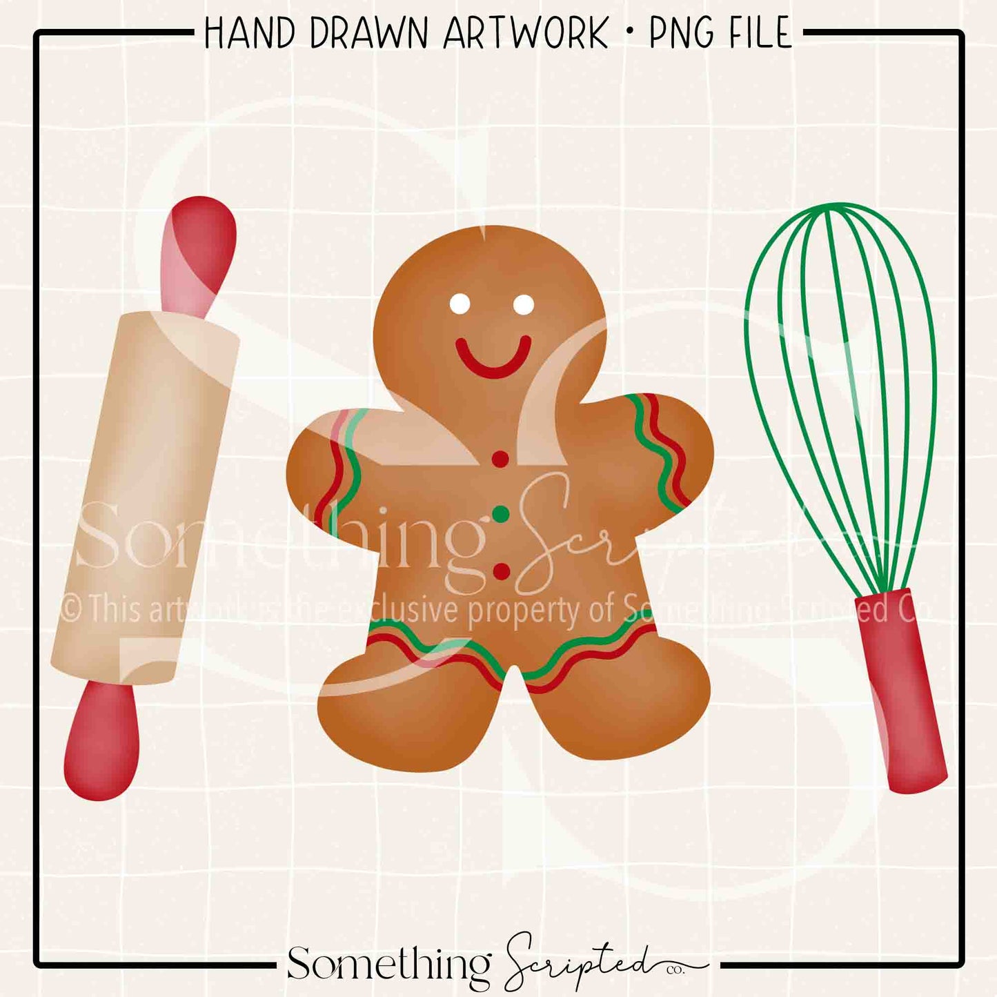 Gingerbread Boy Trio PNG