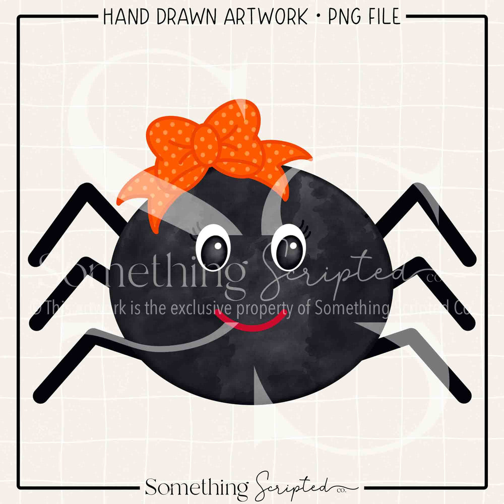 Cute Spider Girl PNG