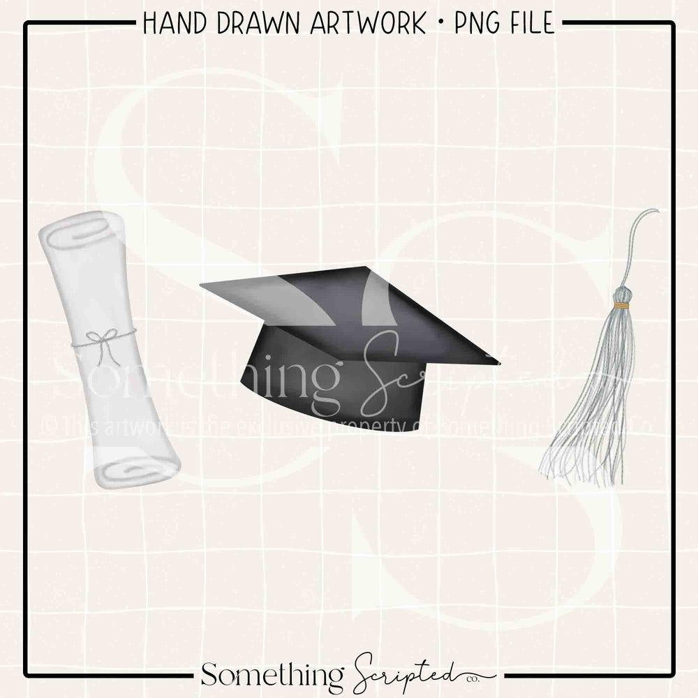 Grad Trio Gray PNG