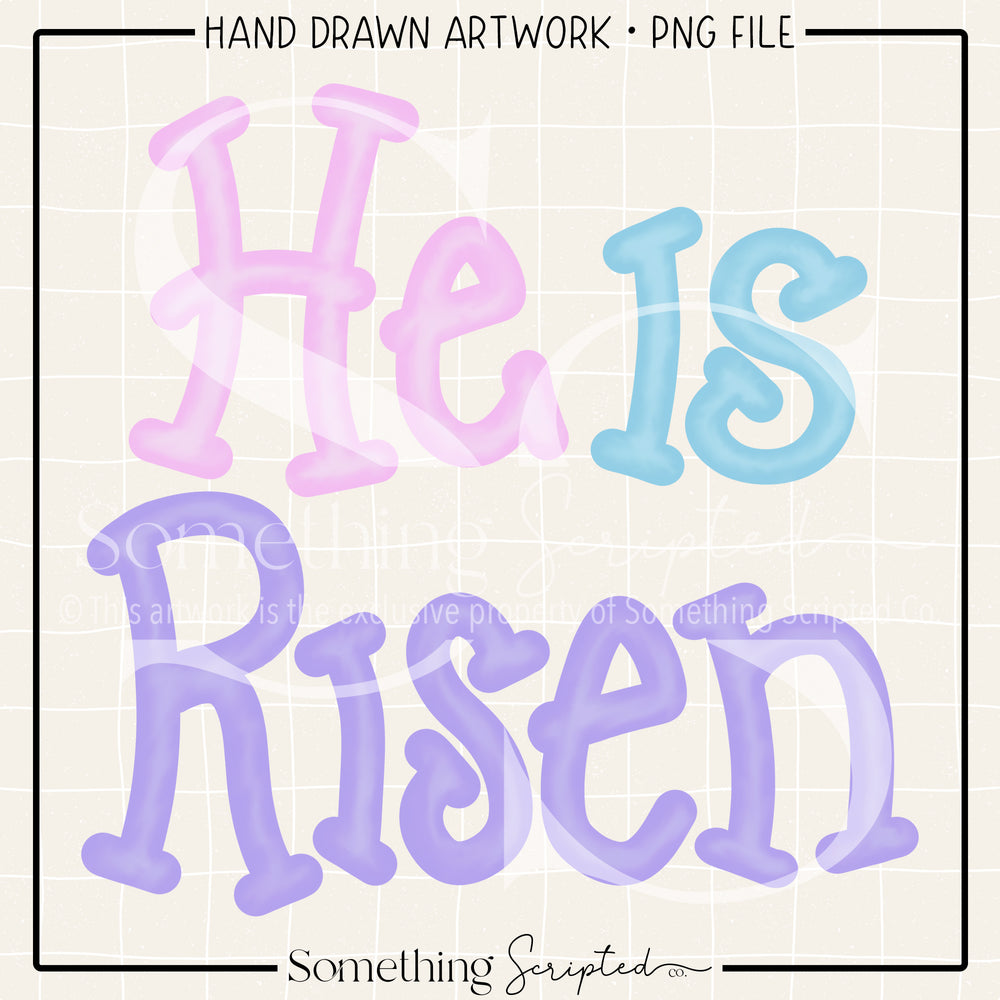 He Is Risen Pastel PNG