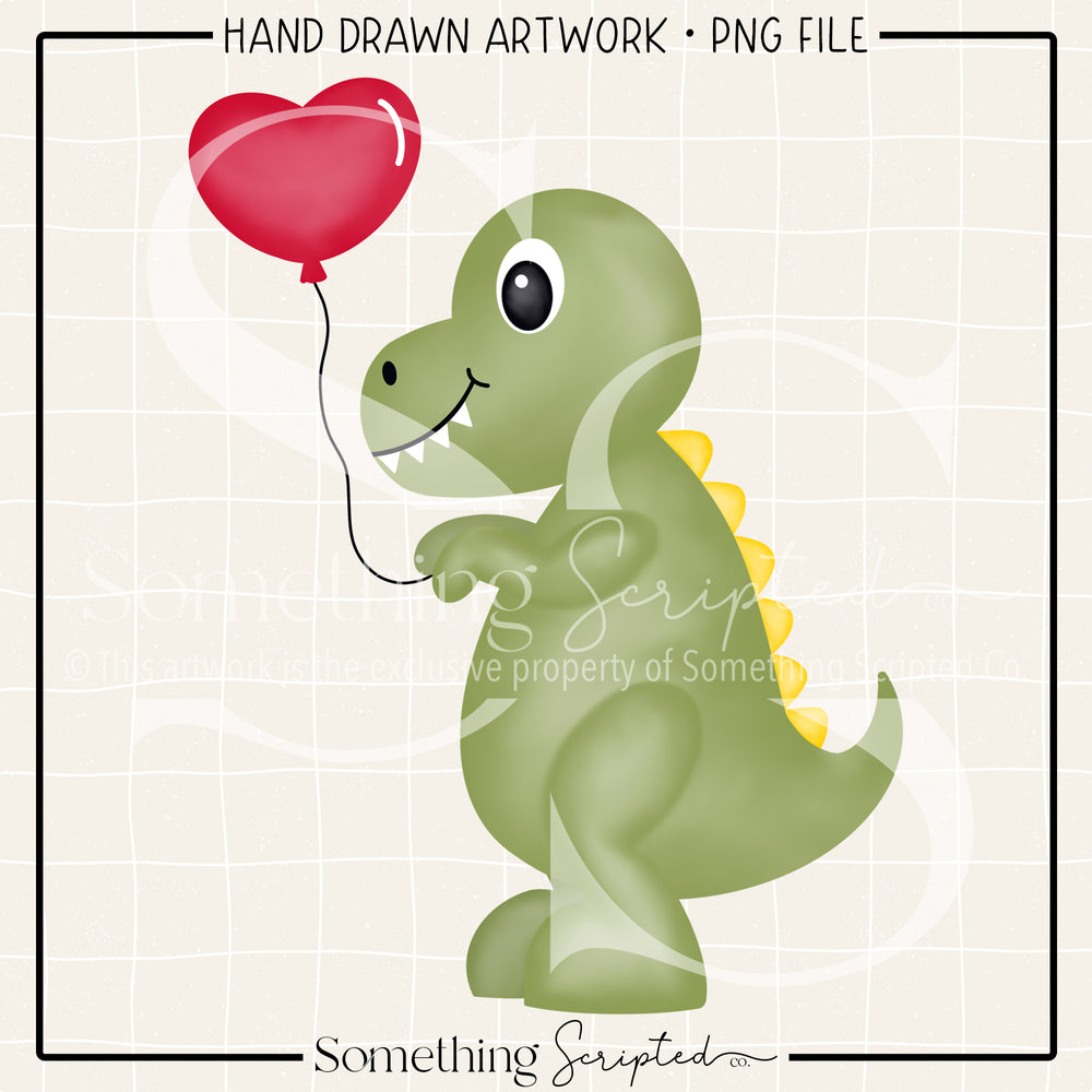 Heart Dino PNG