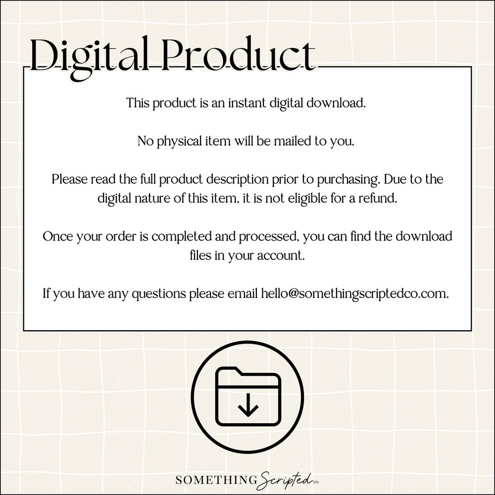 
                  
                    Digital product description card with text and a folder icon on a grid background
                  
                