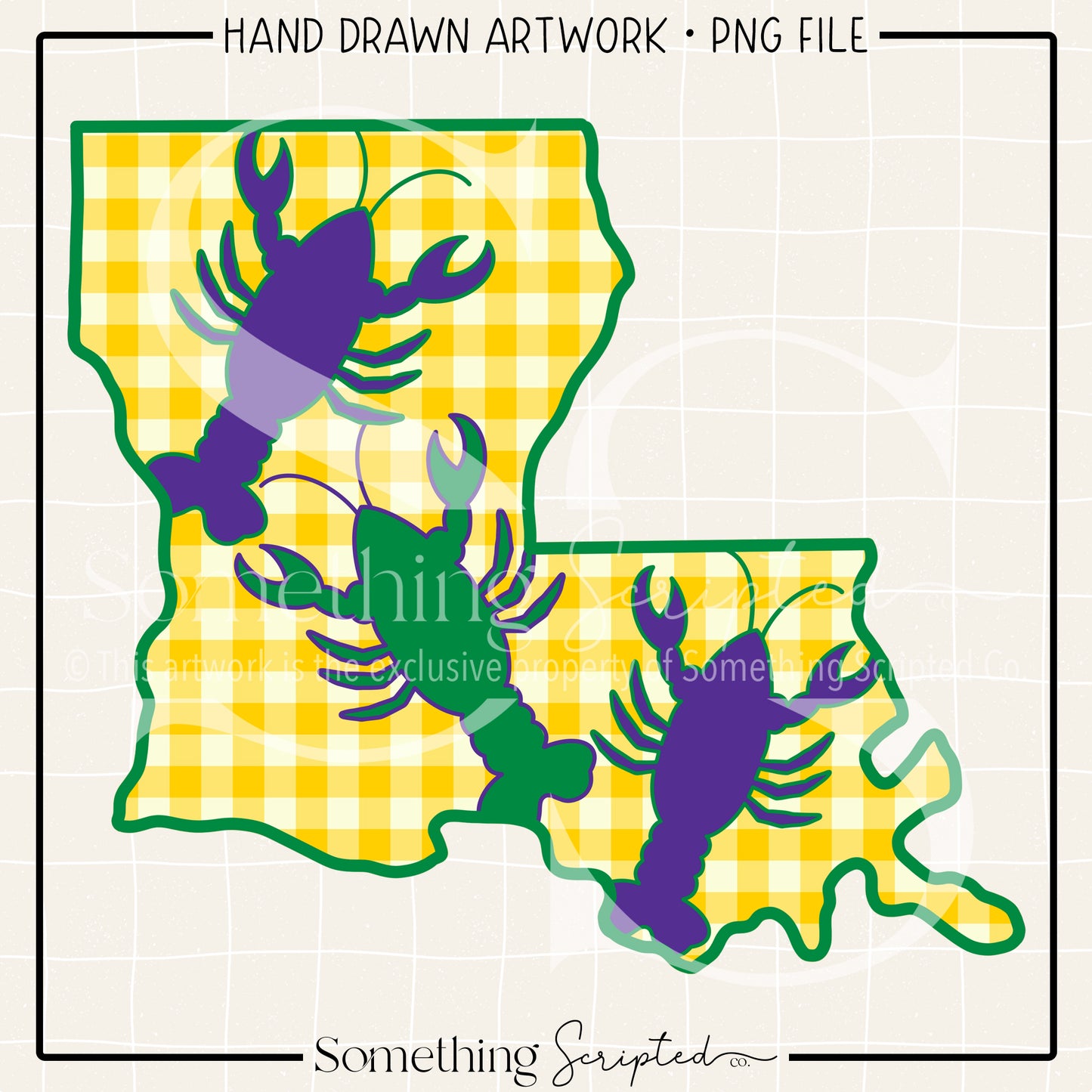 Louisiana Mardi Gras Crawfish PNG