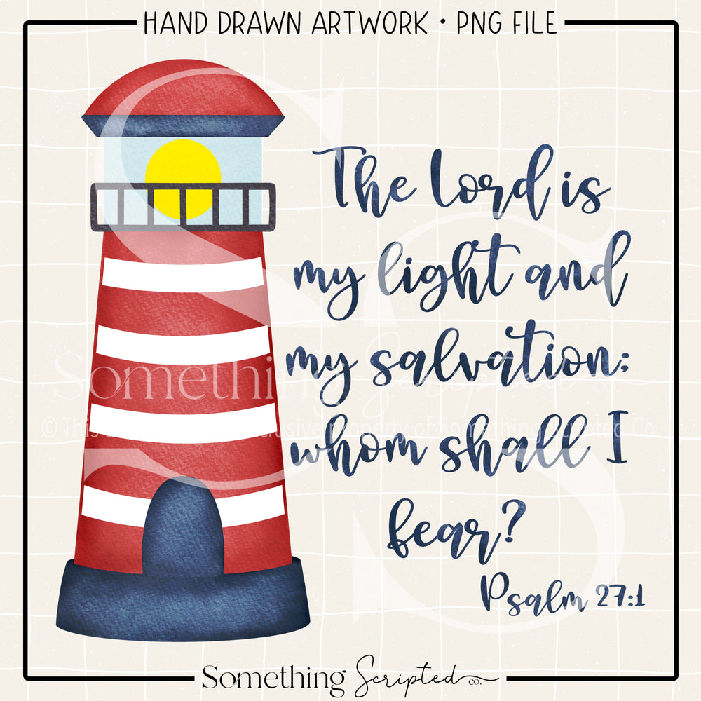 Lighthouse Psalm 27:1 PNG