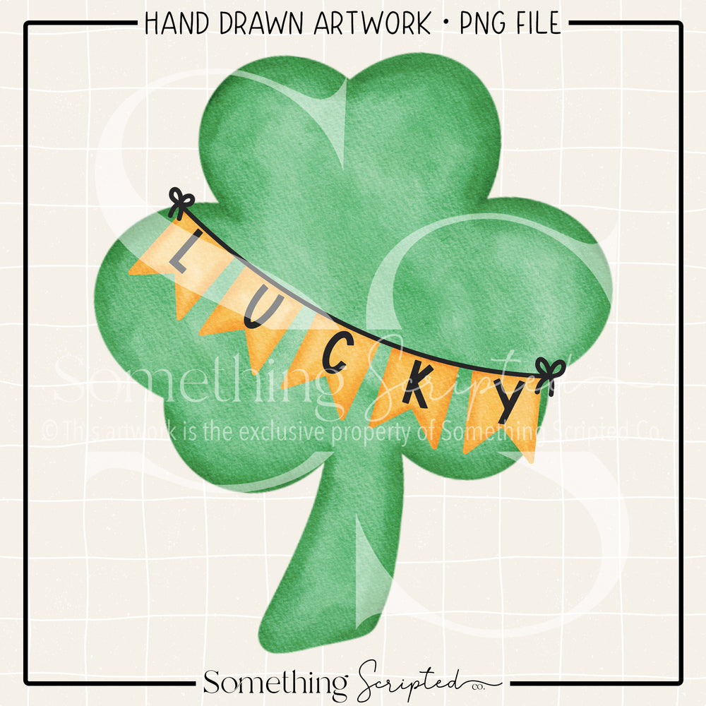 Lucky Banner Clover PNG