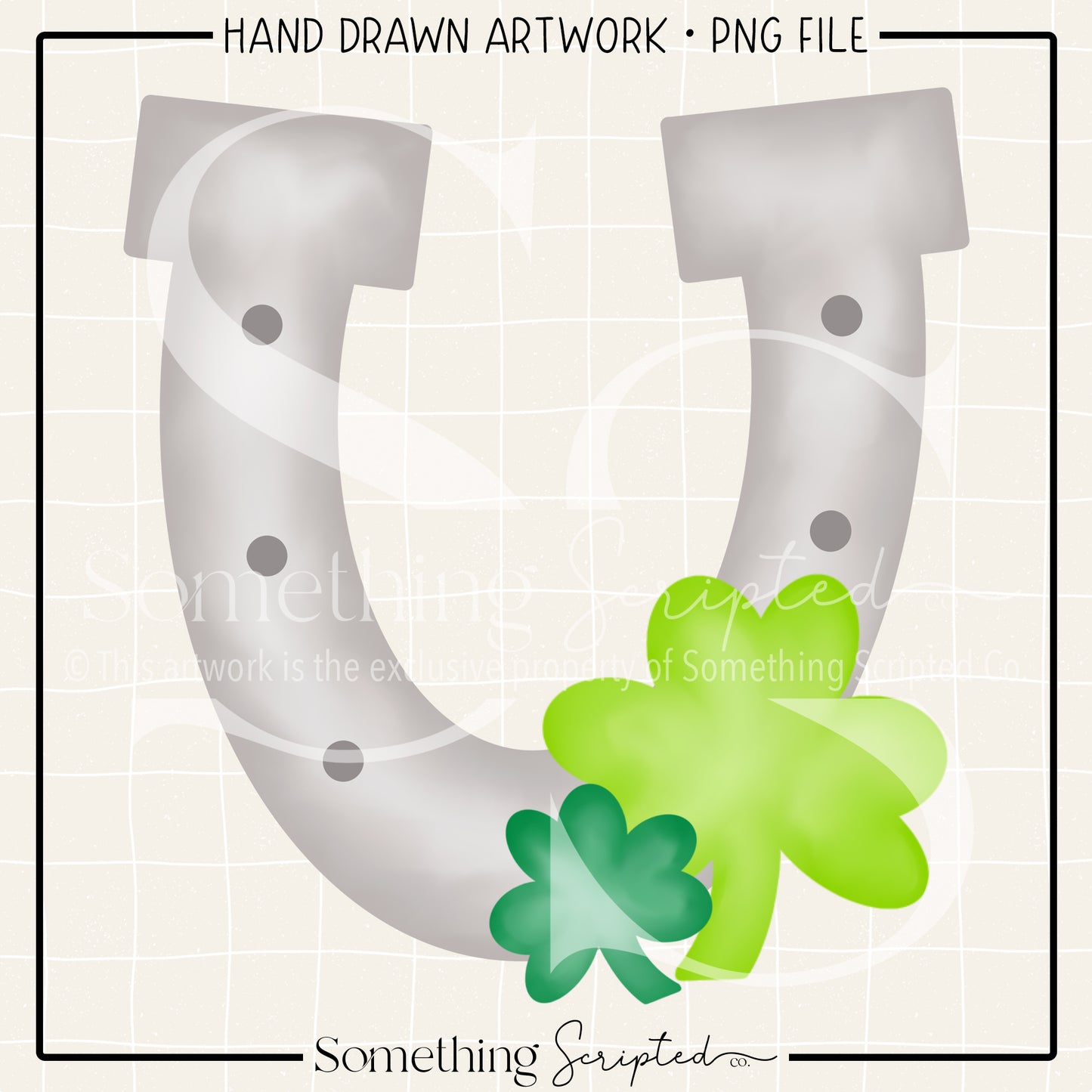 Lucky Clover Horseshoe PNG