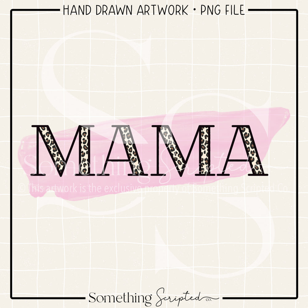 Mama Pink Leopard PNG