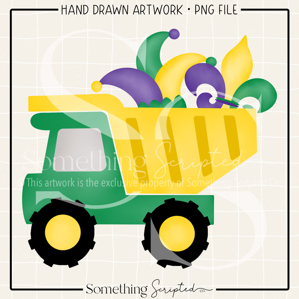 Mardi Gras Dump Truck PNG