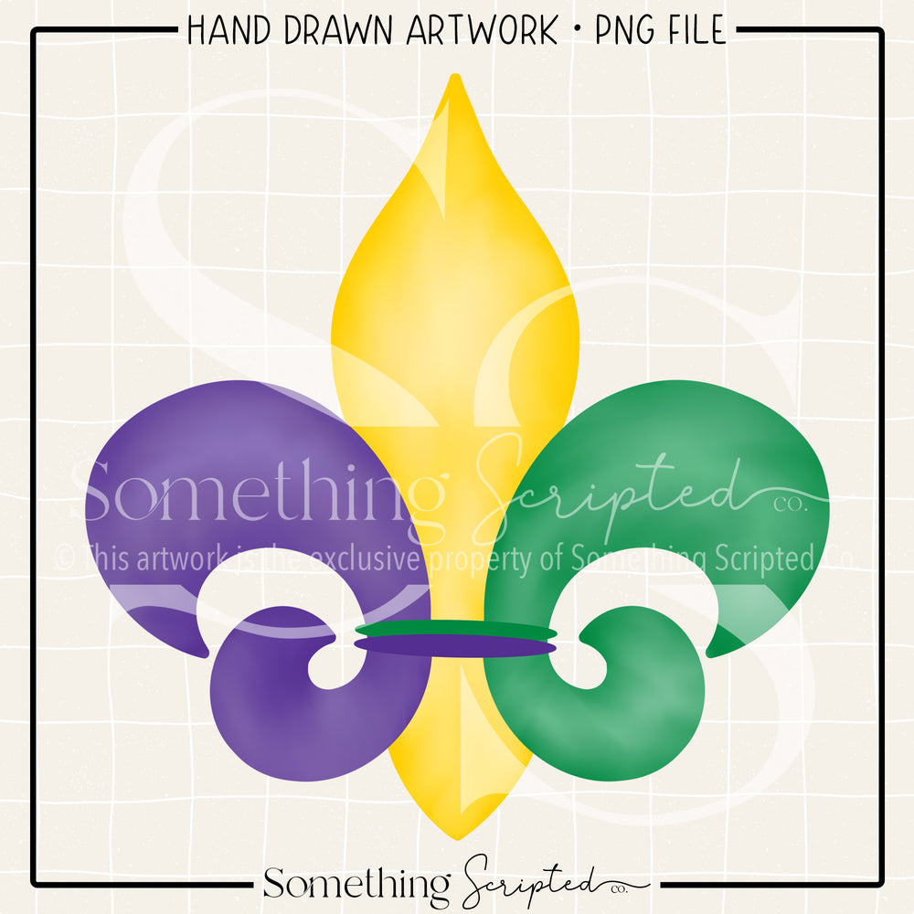 Mardi Gras Fleur de Lis PNG