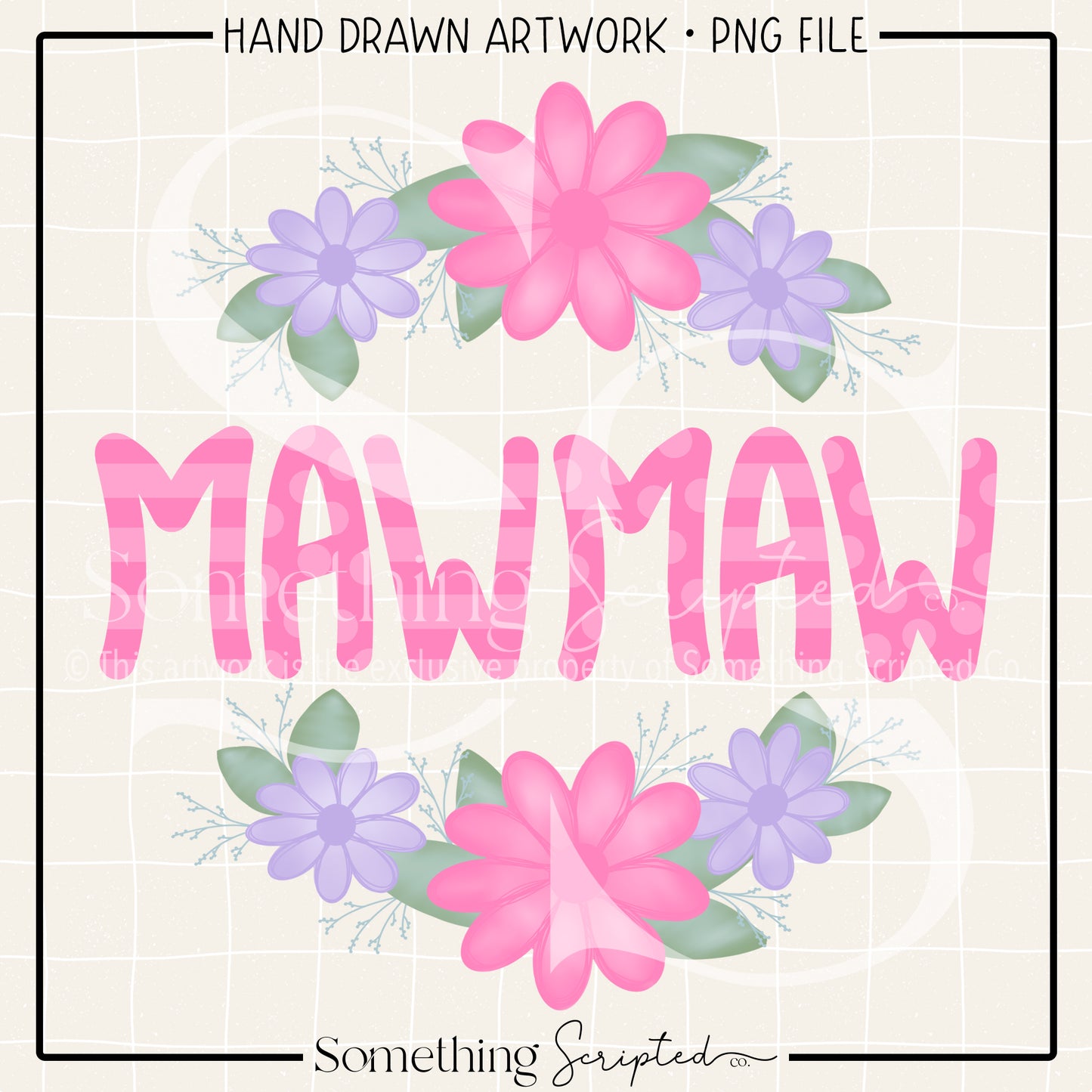 MawMaw Floral PNG