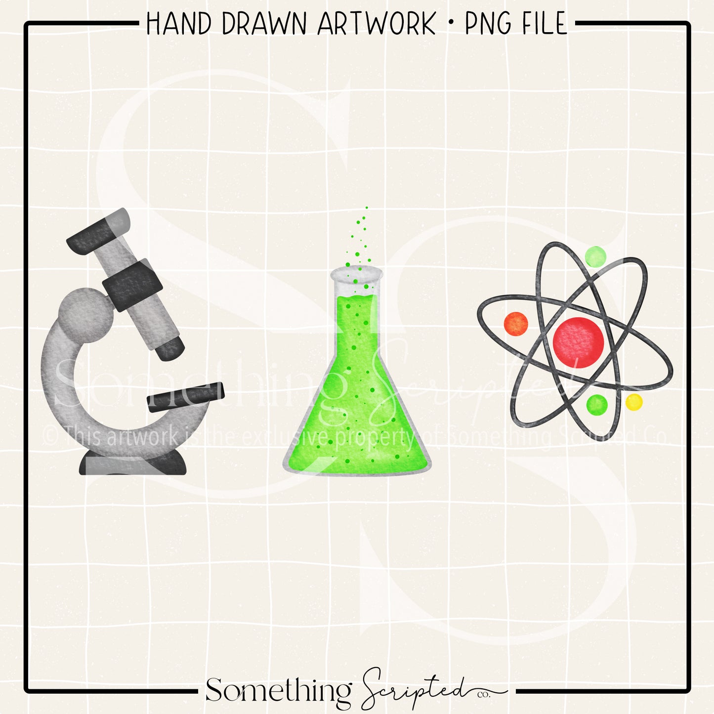 Microscope Beaker Atom PNG