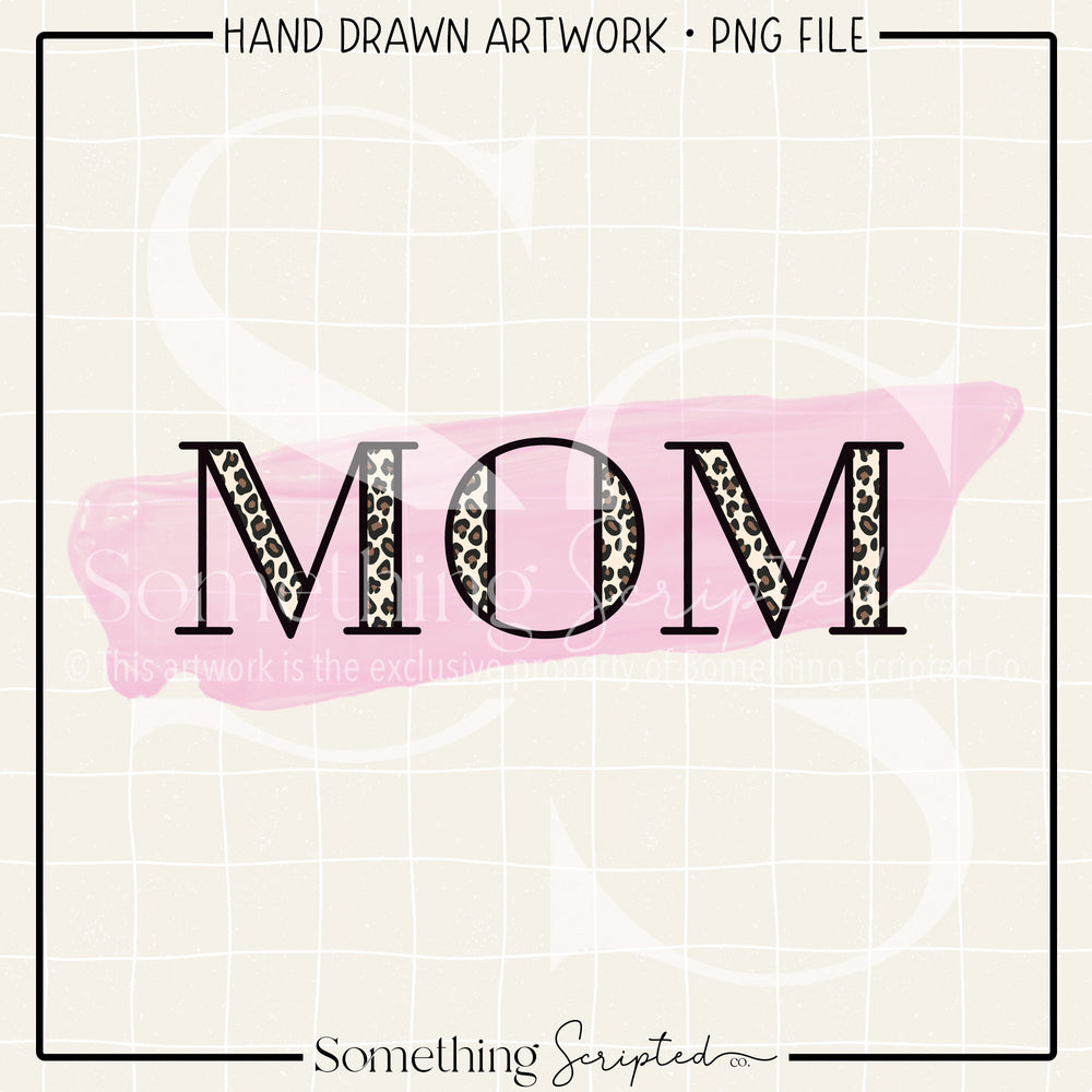 Mom Pink Leopard PNG