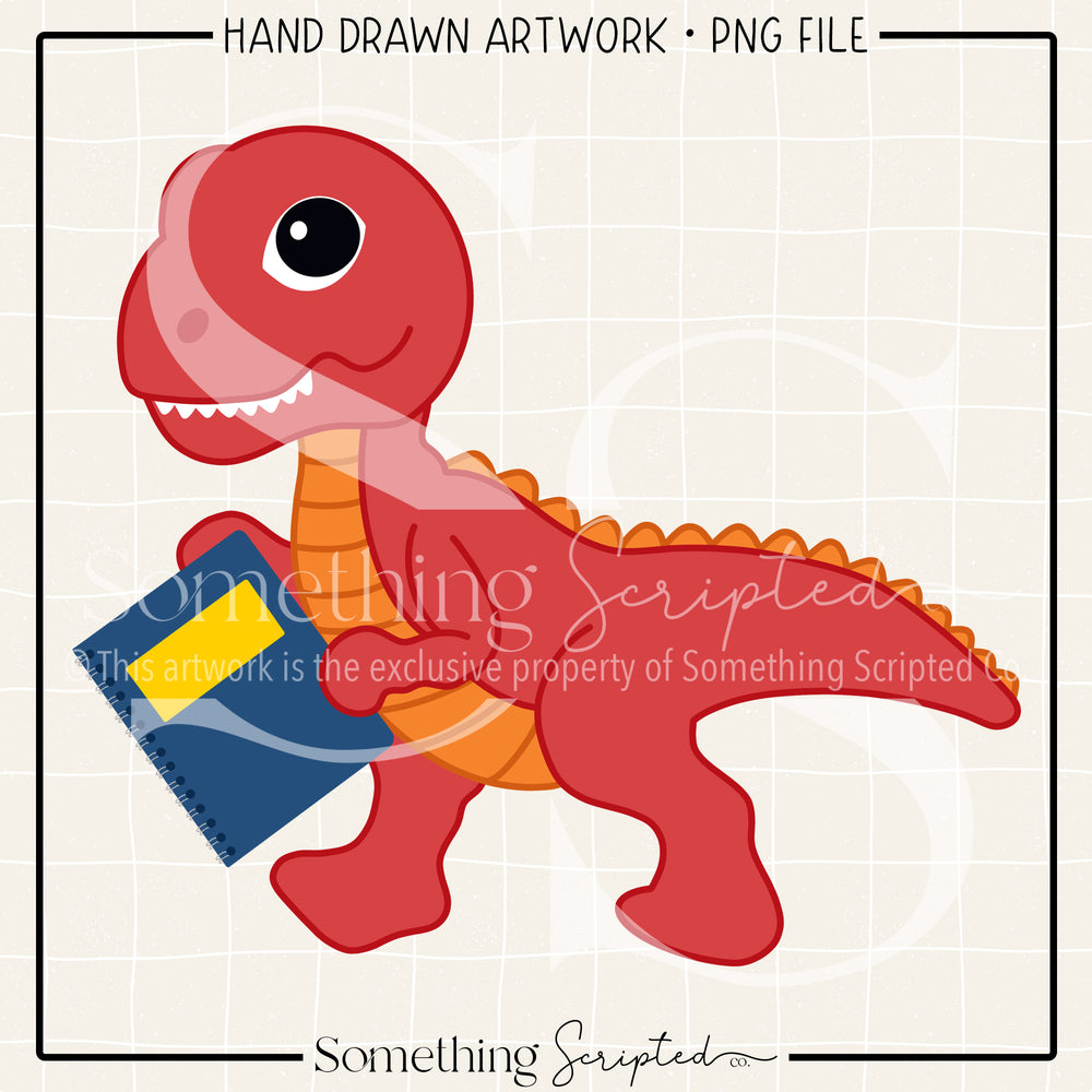 Notebook Dinosaur PNG