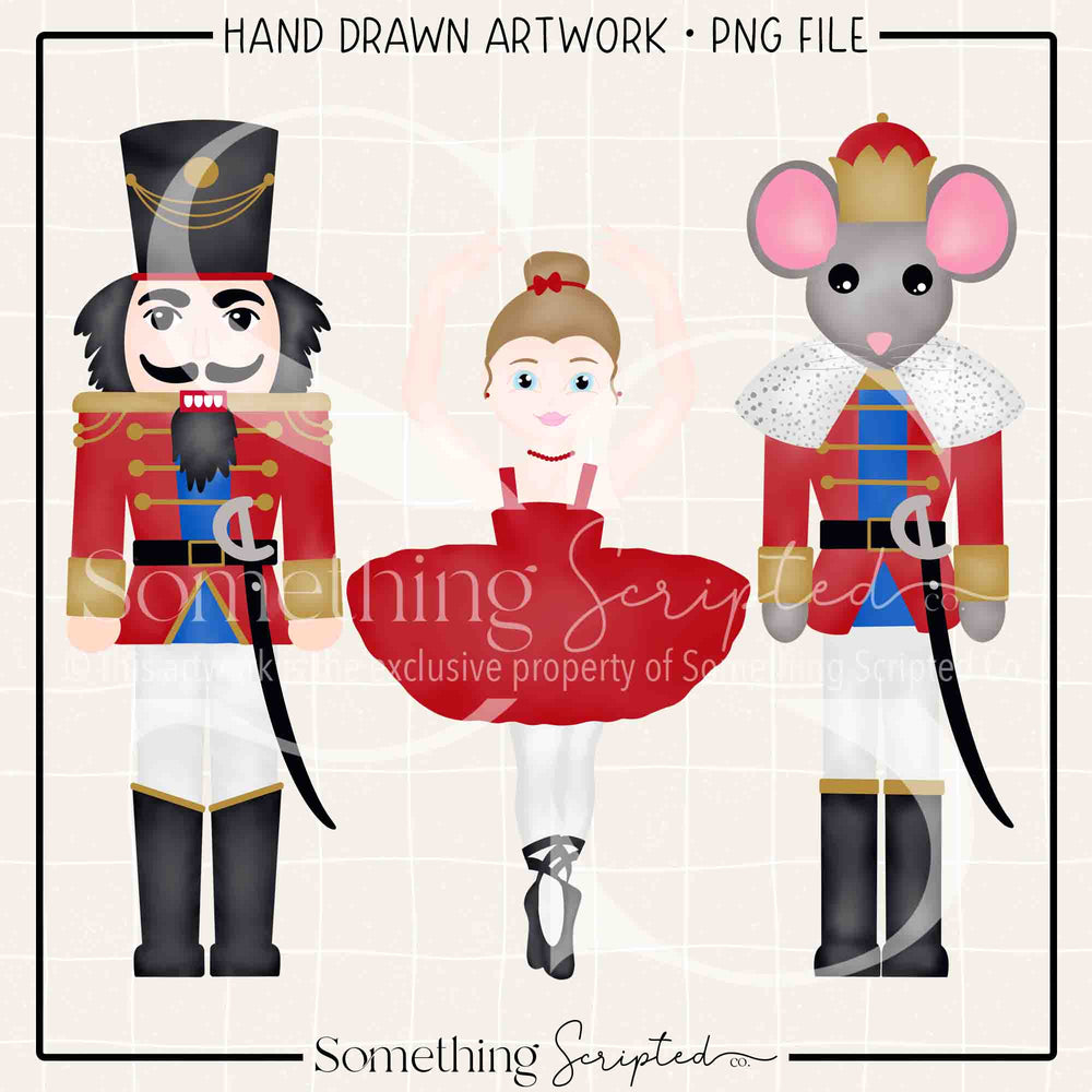 Nutcracker Trio Red Light Skin PNG