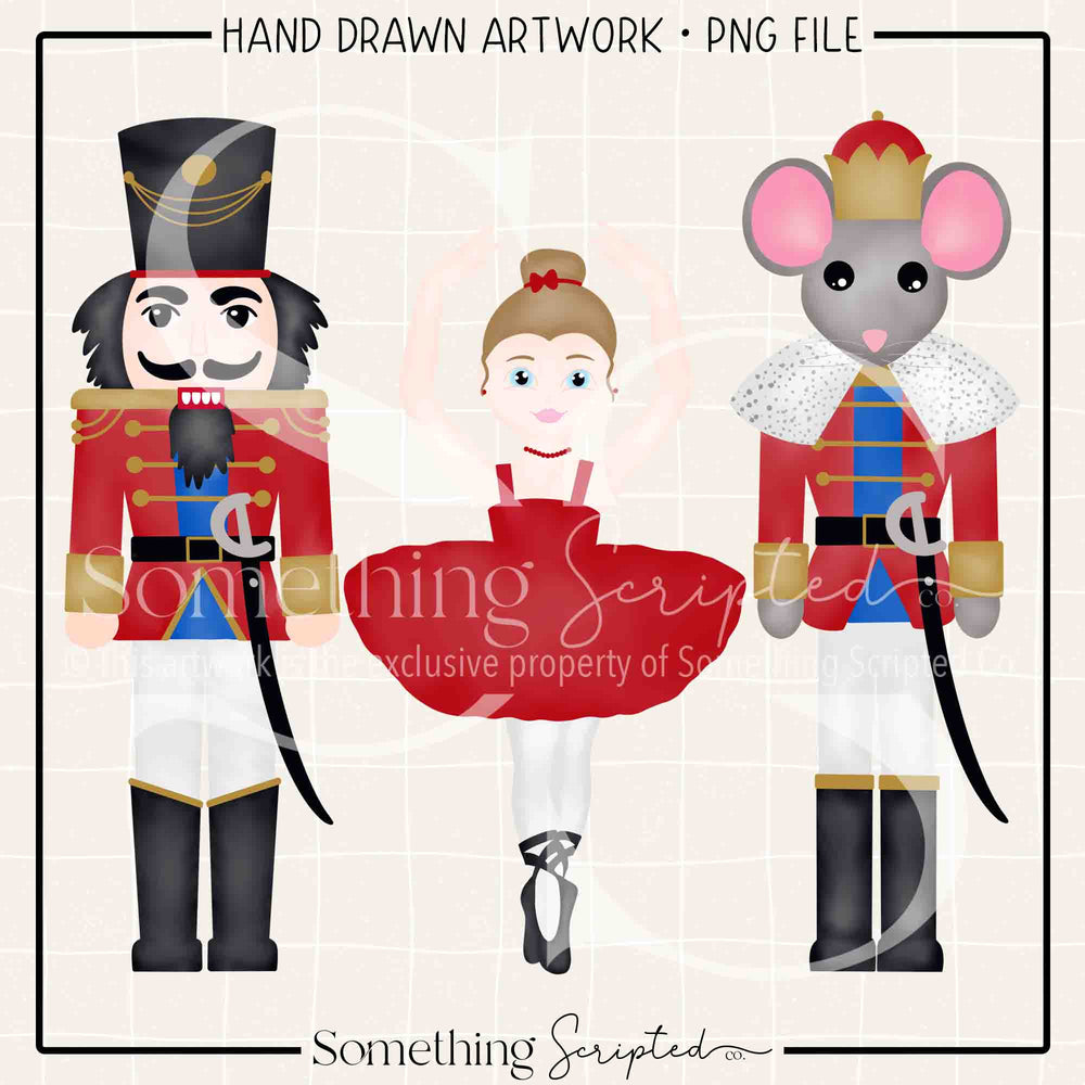 Nutcracker Trio Red Light Skin PNG