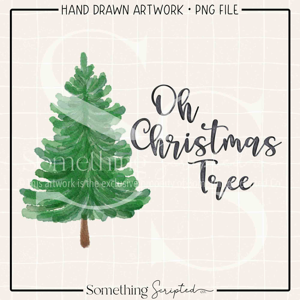 Oh Christmas Tree Black PNG