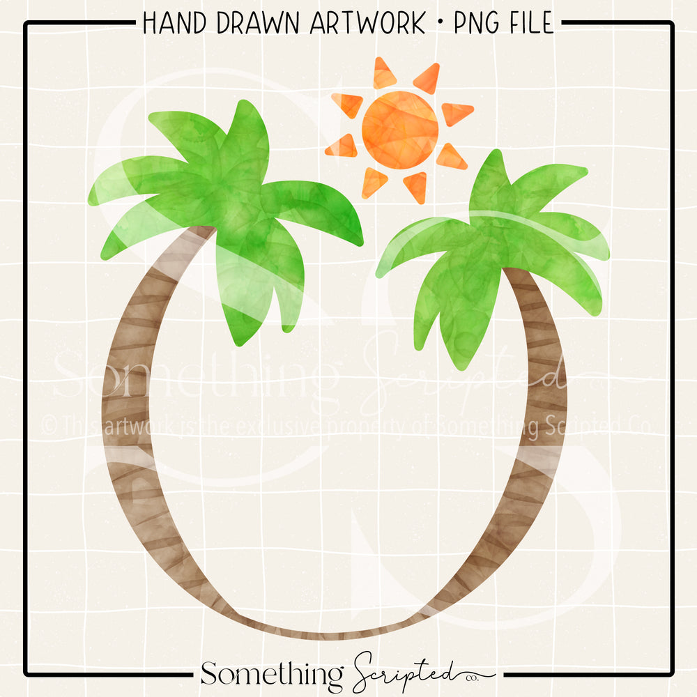 Palm Tree Frame PNG