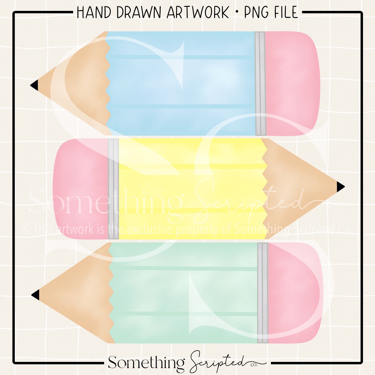 Pastel Chunky Pencils PNG