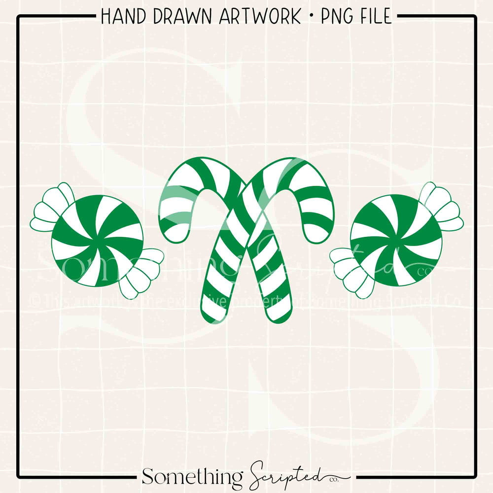 Peppermint Trio Green PNG