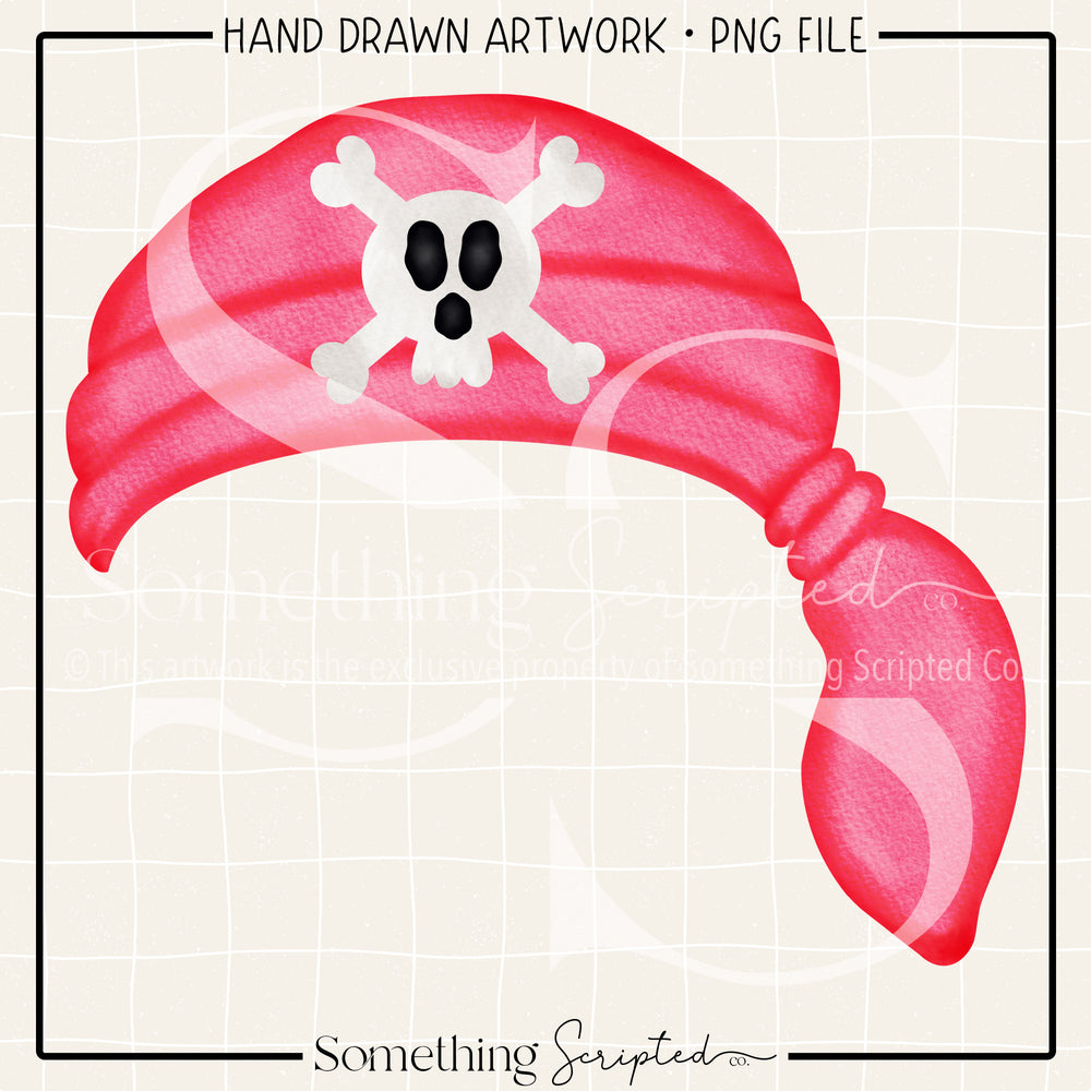 Pirate Bandana Pink PNG