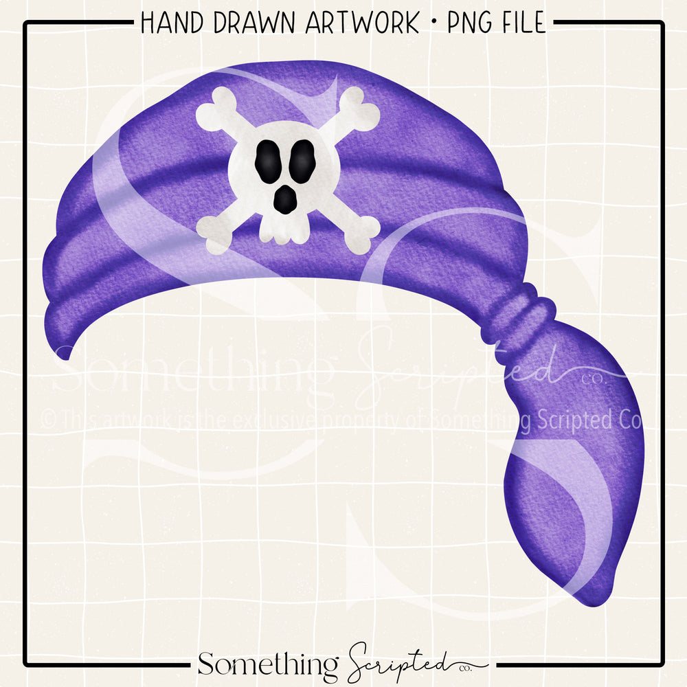 Pirate Bandana Purple PNG