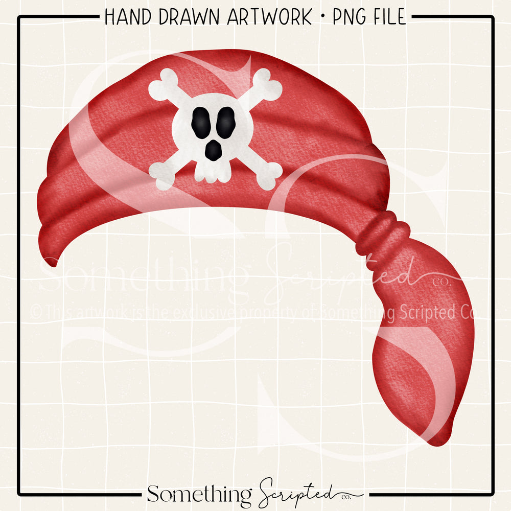 Pirate Bandana Red PNG