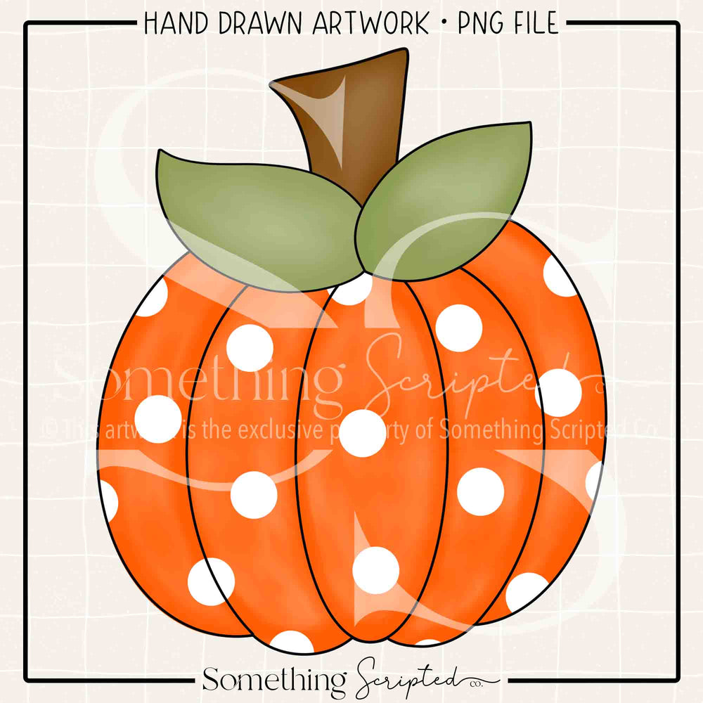 Polka Dot Pumpkin PNG